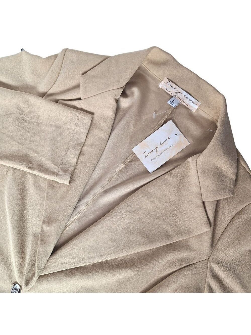 Ivory Love Women's Tan Jacket Large Business Office